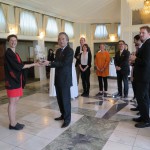 The newly appointed president of SWYAA-Sweden handed over a gift of Swedish specialties. Photo: Roger Klein