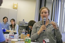 Lillian Solheim (Norway) takes active part in the discussion during the meeting session on day 2. Photo: Carolina Hawranek
