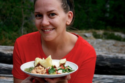 Malin Öhrman, vice president of SWYAA Sweden at the lakeside barbecue with delicious Swedish summer food. Photo: Carolina Hawranek